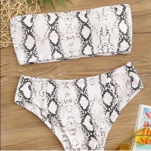 White snake skin bikini